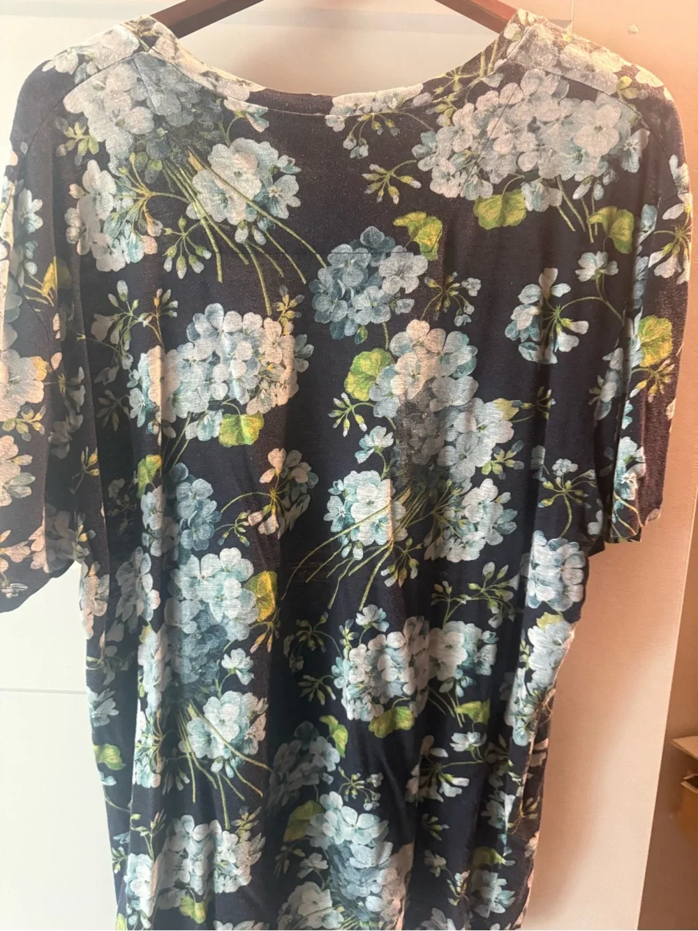 Gucci Navy Blue Floral Short Sleeve Tee
